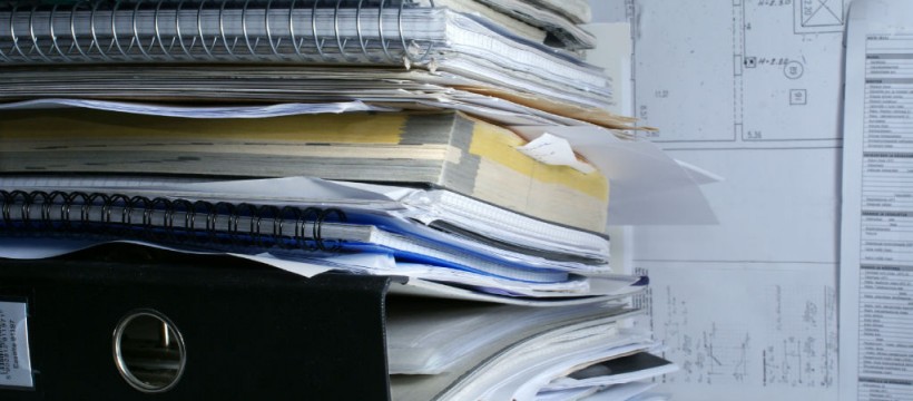 Documents in office